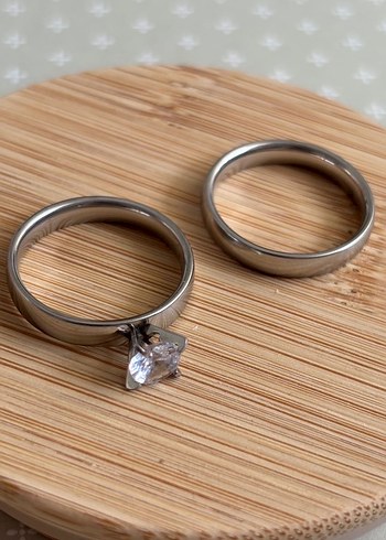 Beyaz Parlak Düz Kadın Yüzüğü - Görsel 3