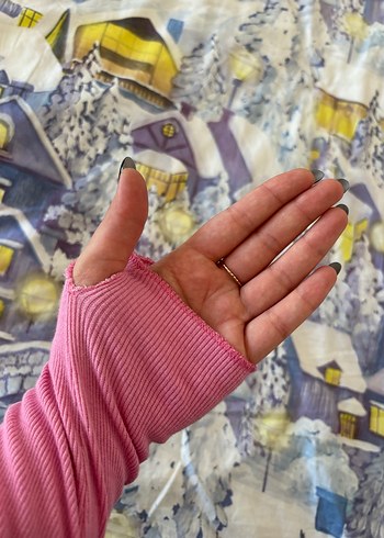 Pembe Bohem Uzun Kollu Kız Bluzu - Görsel 6