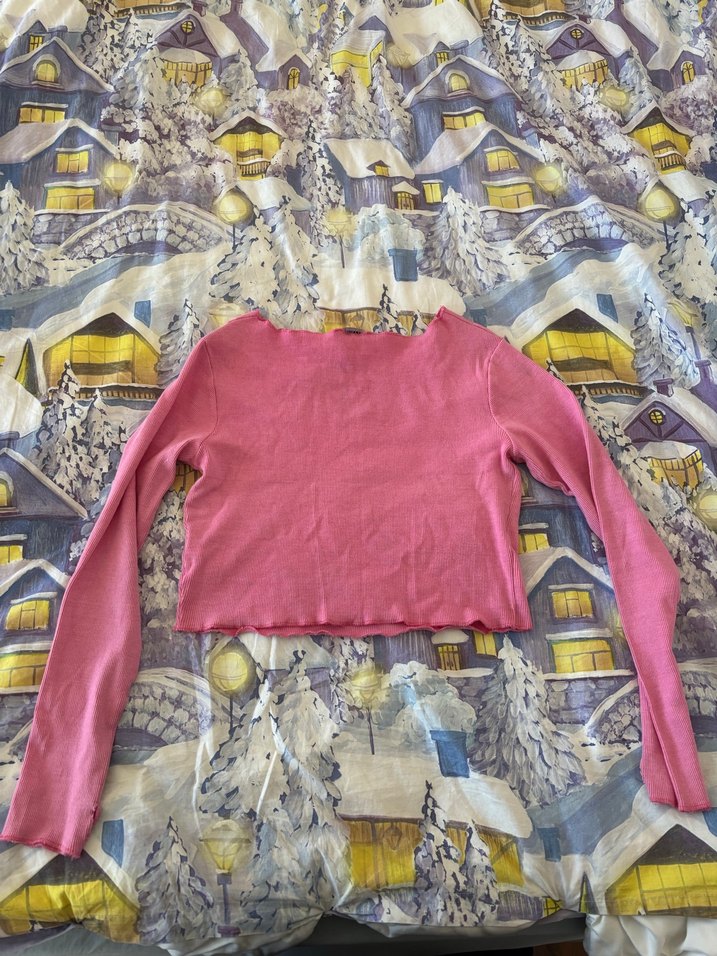 Pembe Bohem Uzun Kollu Kız Bluzu - Görsel 5