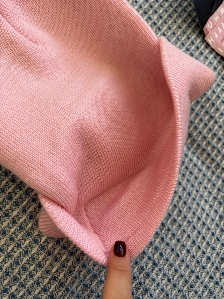 DeFacto Pembe Örgü Kadın Bere - Görsel 5