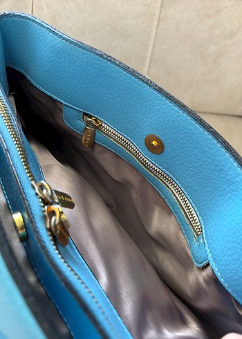 Prada Mavi Deri Kadın Çanta - Görsel 5