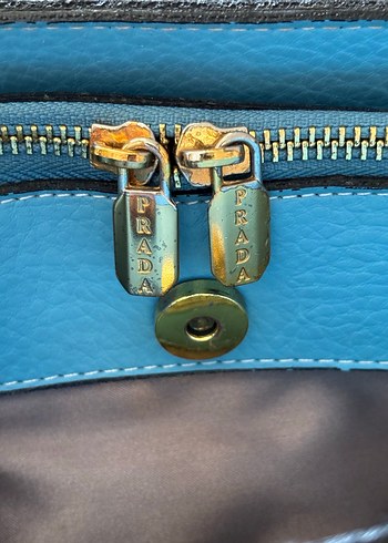 Prada Mavi Deri Kadın Çanta - Görsel 4