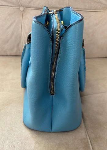 Prada Mavi Deri Kadın Çanta - Görsel 8