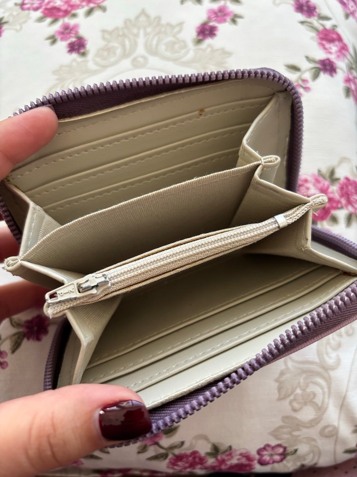 Fermuarlı Lavanta Mor Kadın Cüzdanı - Görsel 5