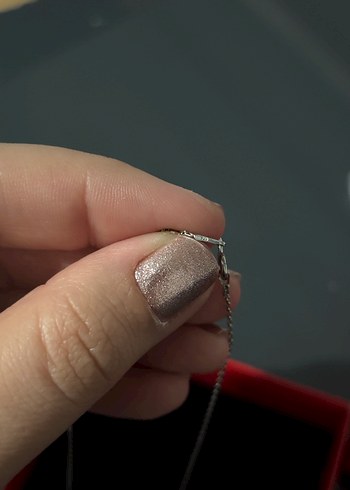 Kar tanesi gümüş kolye - Görsel 5