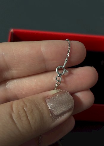 Kar tanesi gümüş kolye - Görsel 4