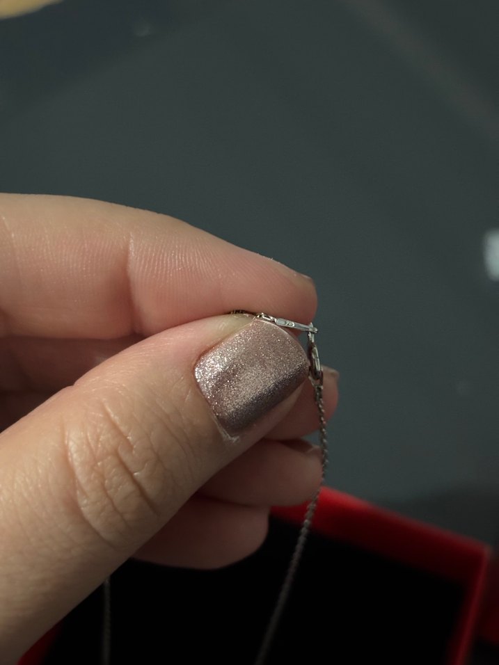 Kar tanesi gümüş kolye - Görsel 5