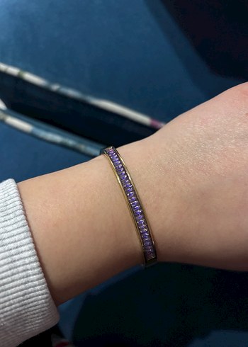 Mor taşlı Kadın Bileklik - Görsel 3