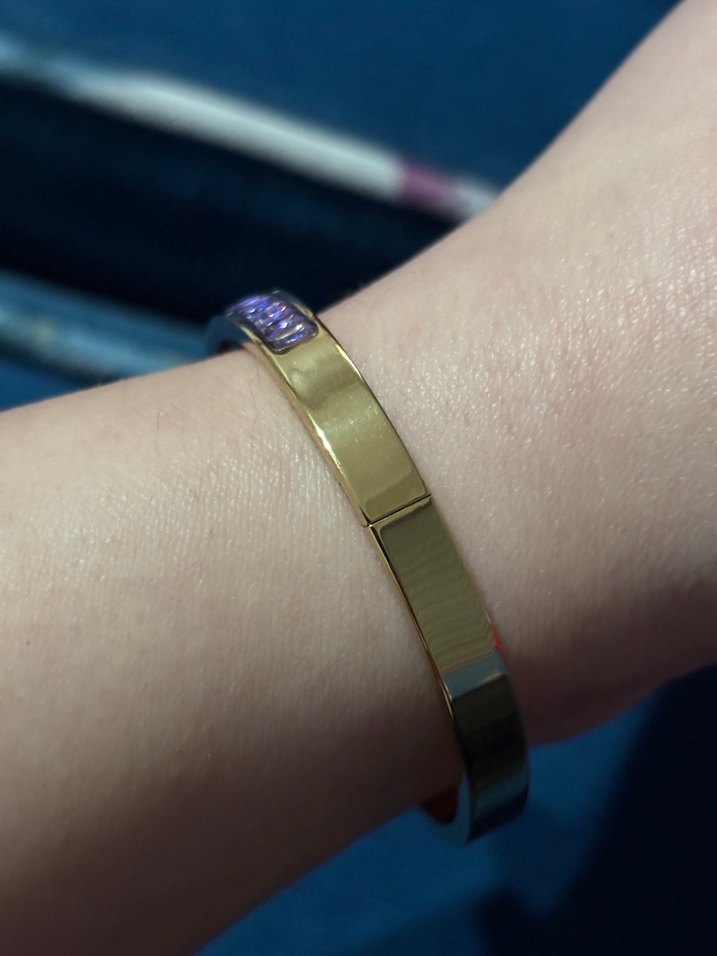 Mor taşlı Kadın Bileklik - Görsel 4