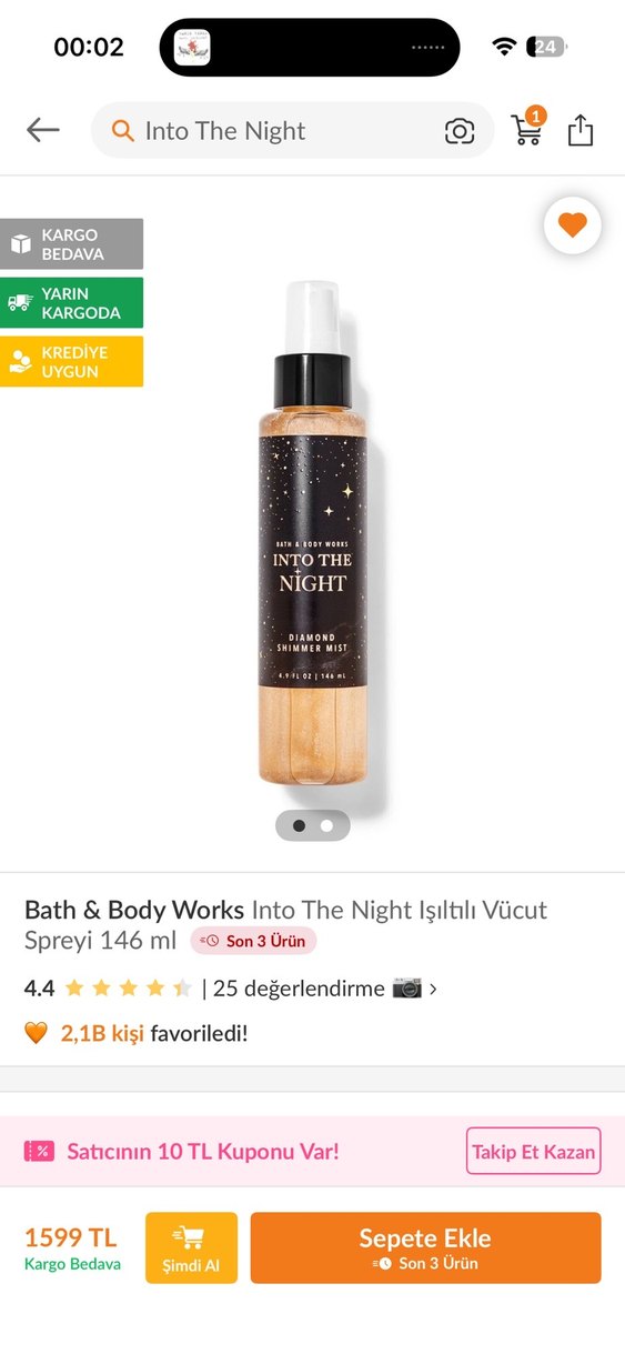 Into The Night Kadife Gül Parfüm Mist - Görsel 2