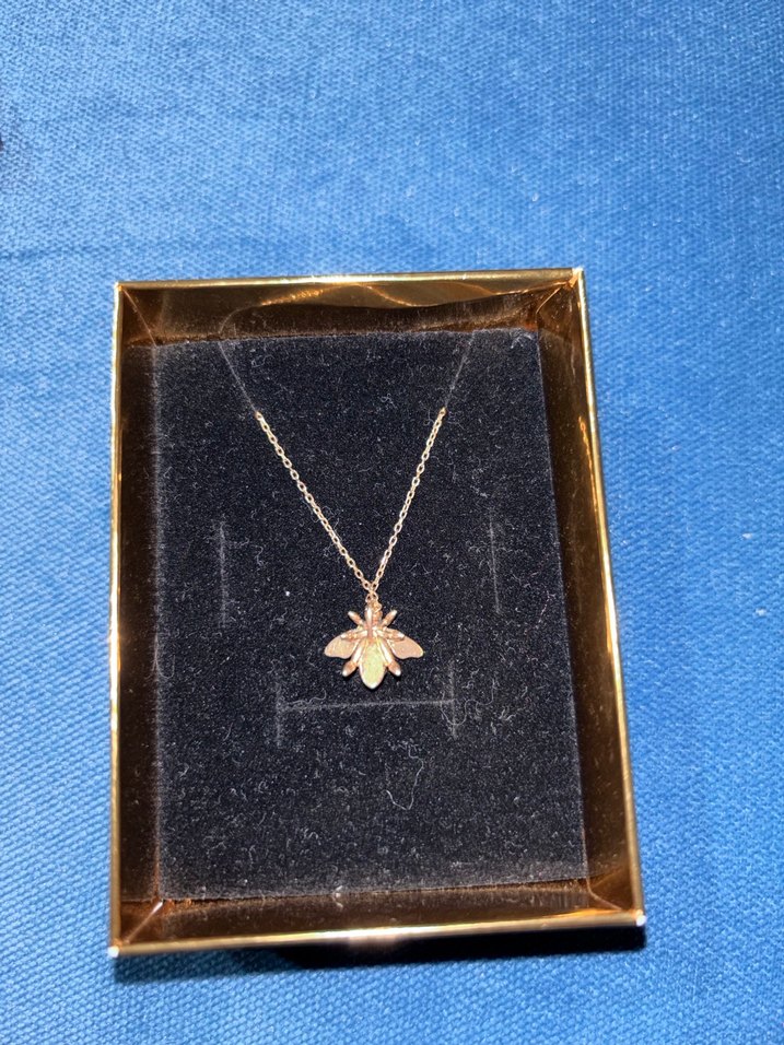 Altın Renk Arı Detaylı Midi Kolye - Görsel 2