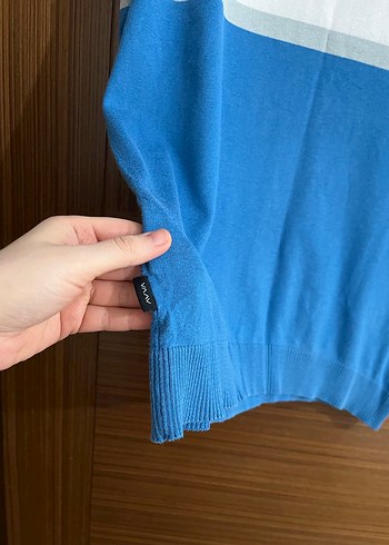 Erkek Mavi Pamuklu Polo Tişört - Görsel 4