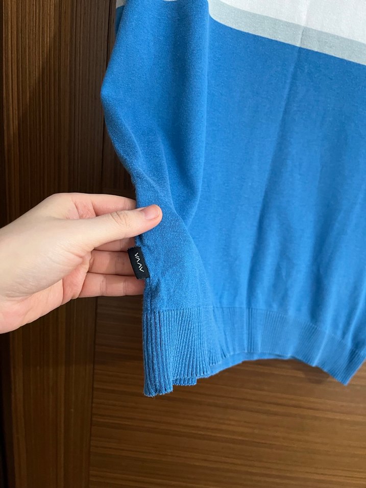 Erkek Mavi Pamuklu Polo Tişört - Görsel 4