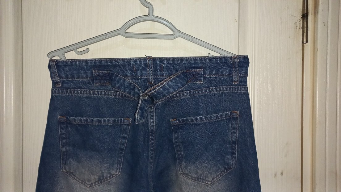 Lacivert Bol Kesim Kadın Denim Pantolon - Görsel 2