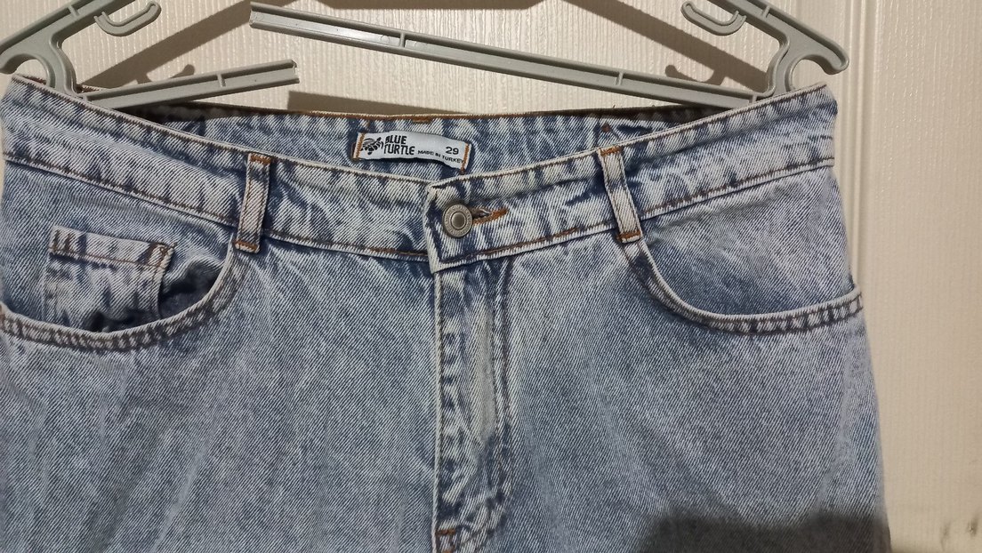 Gri Mavi Baggy bol pantolon - Görsel 3