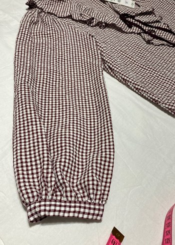Zara Bordo Kareli Zara Gömlek