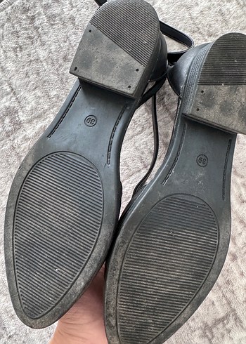 Siyah Stiletto Topuklu Minimalist Kadın Babet - Görsel 2