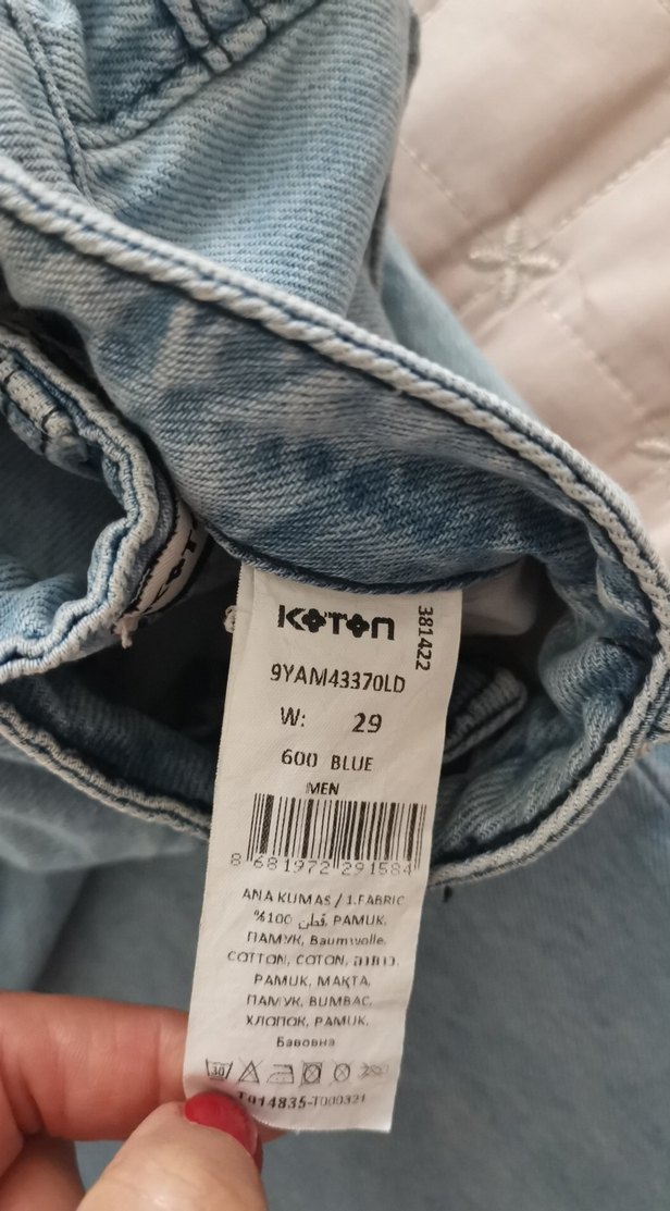 Kadın Mavi Pastel Renkli Denim Şort - Görsel 5