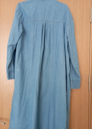 xxl Beden Uzun Kesim Mavi Denim Kadın Ceket