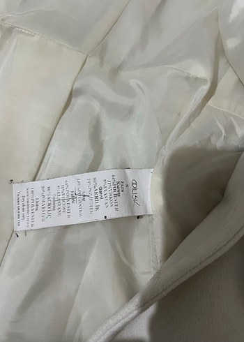 Düğmeli Beyaz Midi Kadın Kaban - Görsel 7