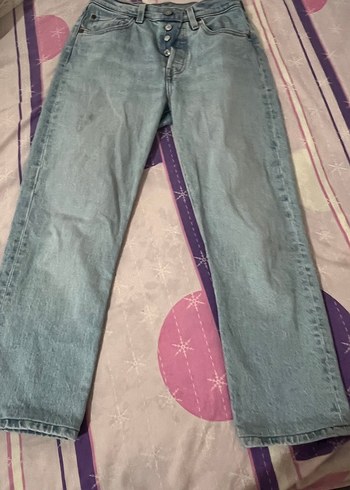 Levis Orijinal Levis Acik Mavi Yuksek Bel Denim Jean