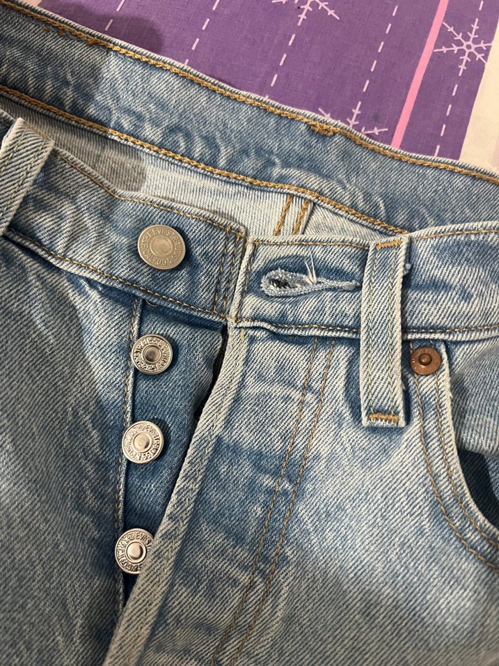 Orijinal Levis Açık Mavi Yüksek Bel Denim Jean — görsel 2/7