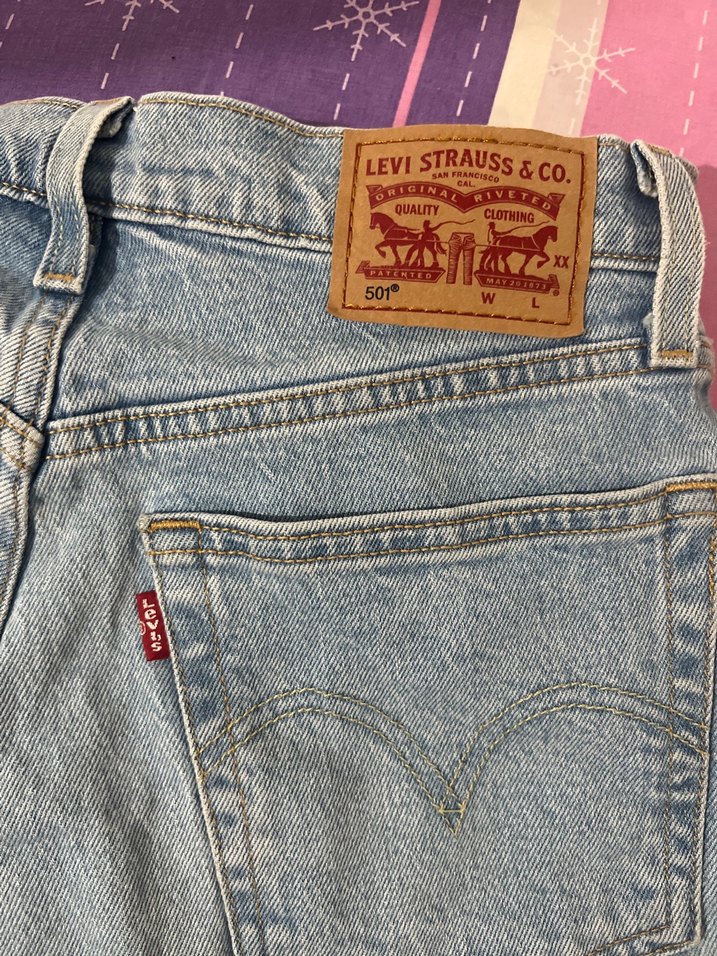 Orijinal Levis Açık Mavi Yüksek Bel Denim Jean — görsel 6/7