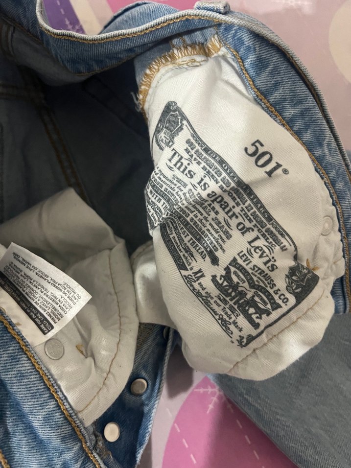 Orijinal Levis Açık Mavi Yüksek Bel Denim Jean — görsel 3/7