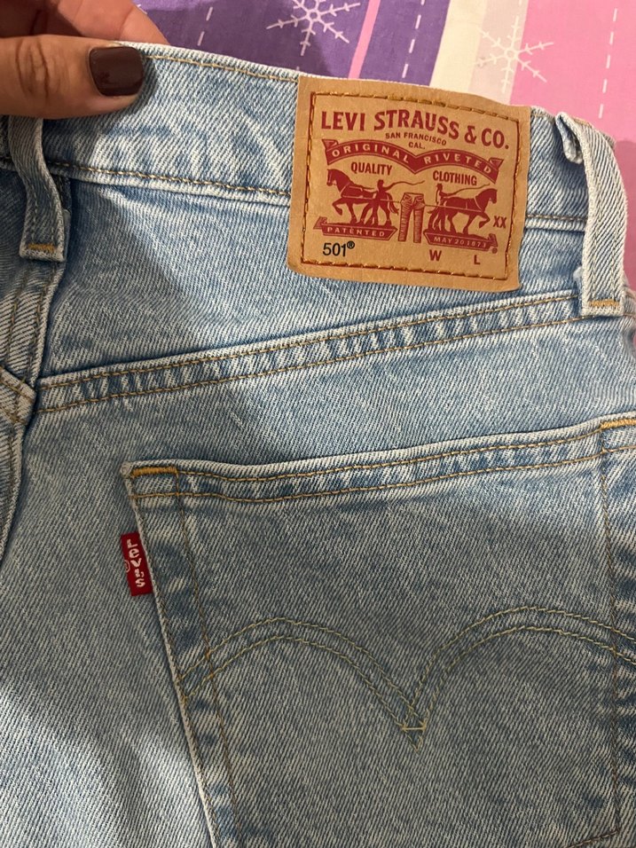 Orijinal Levis Açık Mavi Yüksek Bel Denim Jean — görsel 5/7