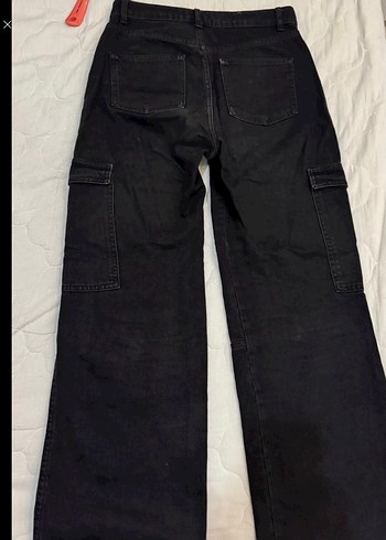 DEFACTO 90'lar Siyah Yüksek Bel Geniş Paça Kot Pantolon - Görsel 3