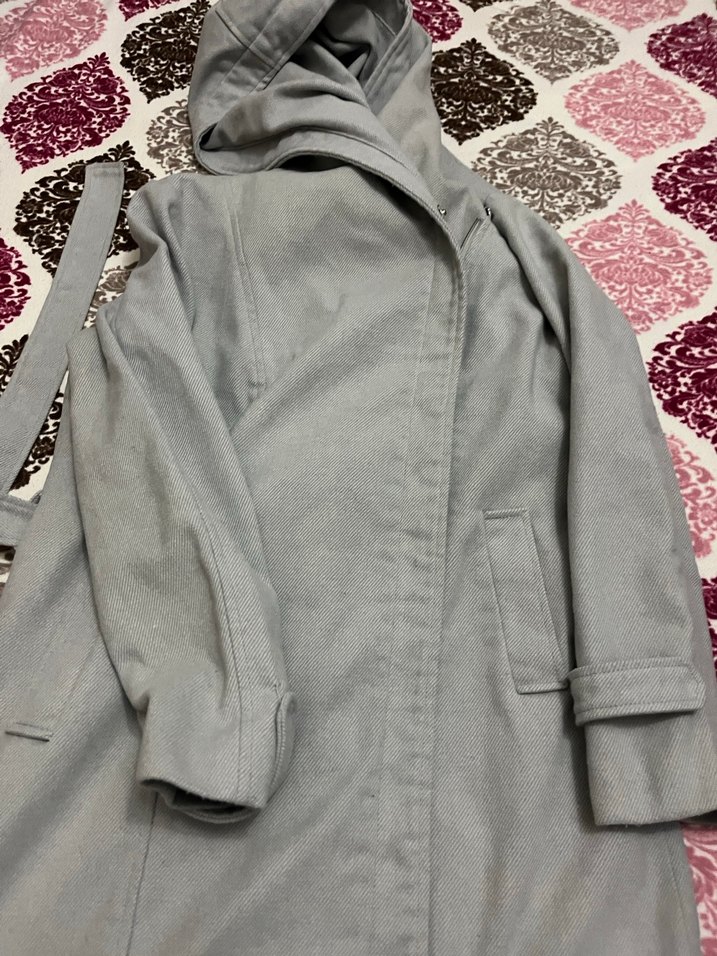 Kapüşonlu Gri Kaban - Görsel 2