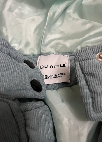 Bebe Mavisi Midi Kapüşonlu Kışlık Mont - Görsel 4