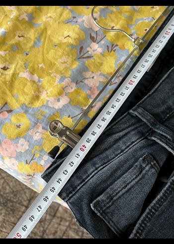 Kadın Lacivert Bol Kesim Midi Denim Pantolon - Görsel 5