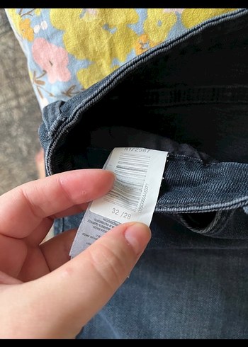 Kadın Lacivert Bol Kesim Midi Denim Pantolon - Görsel 7