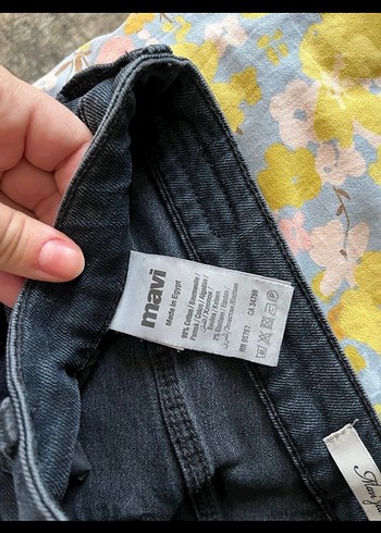 Kadın Lacivert Bol Kesim Midi Denim Pantolon - Görsel 6