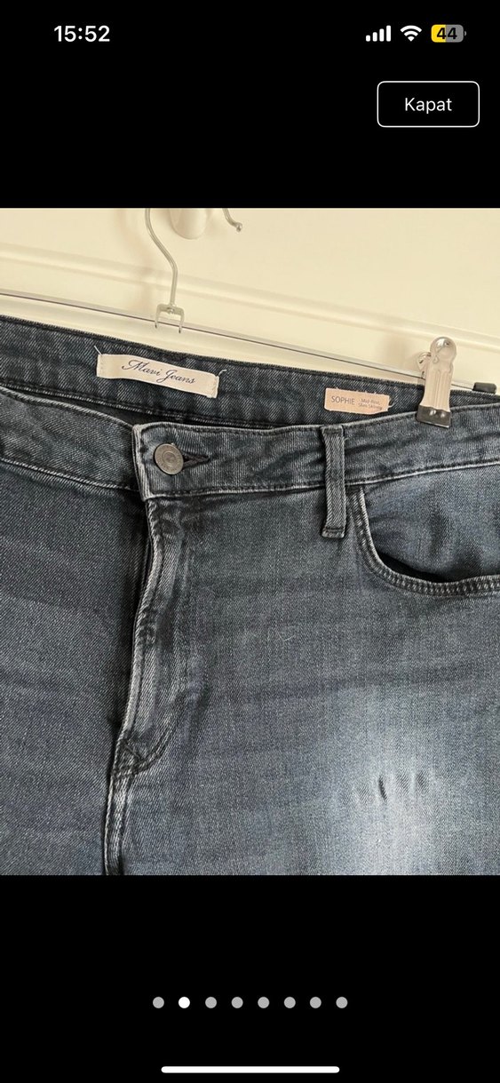 Kadın Lacivert Bol Kesim Midi Denim Pantolon - Görsel 2