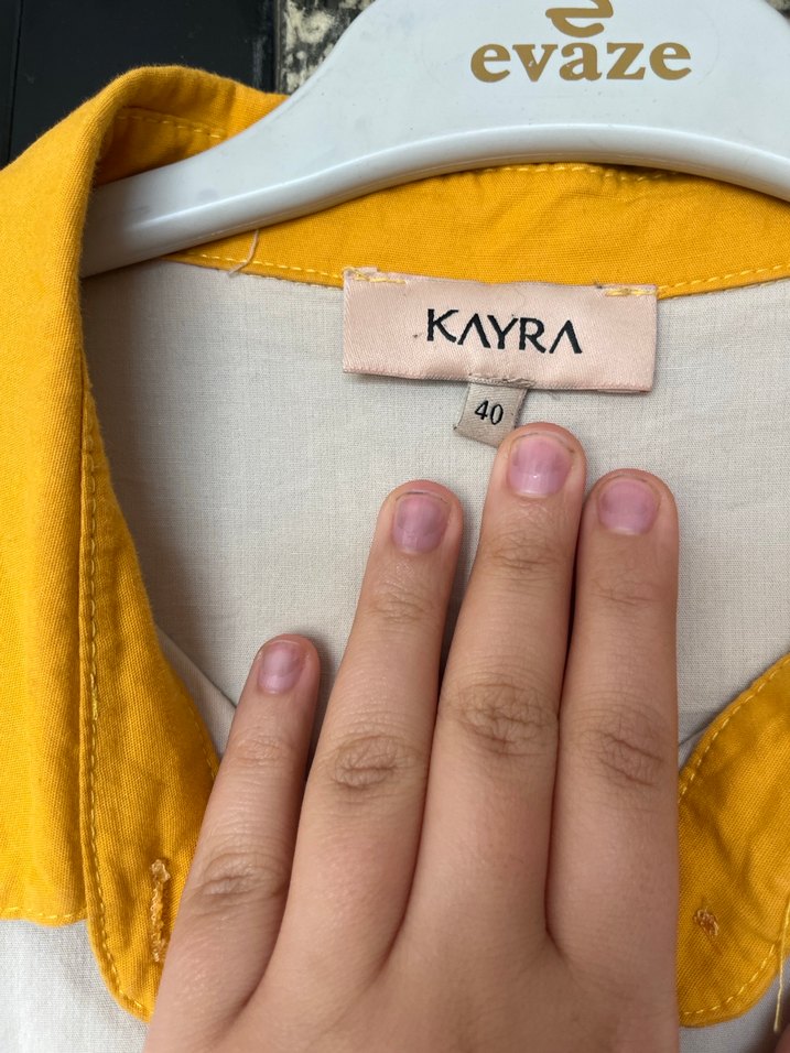 Düğmeli, Uzun Kollu Kadın Gömlek - Görsel 4