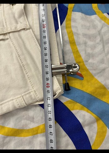 Beyaz Regular Fit Midi Kadın Kot Pantolon - Görsel 6