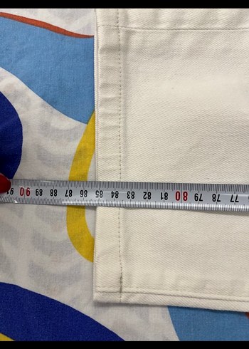 Beyaz Regular Fit Midi Kadın Kot Pantolon - Görsel 5