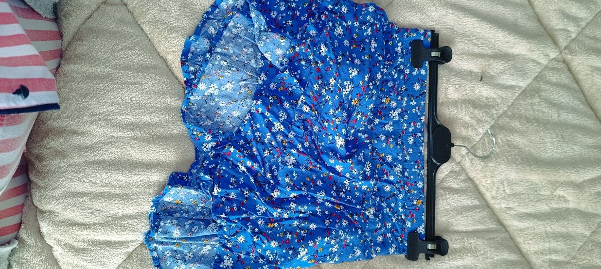 Siyah Beyaz Desenli Pilili Mini Etek - Görsel 3