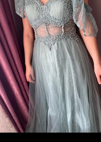 El işlemesi abiye /Özel dikim kalitesinde - Temiz kullanım - Görsel 3