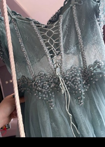 El işlemesi abiye /Özel dikim kalitesinde - Temiz kullanım - Görsel 6