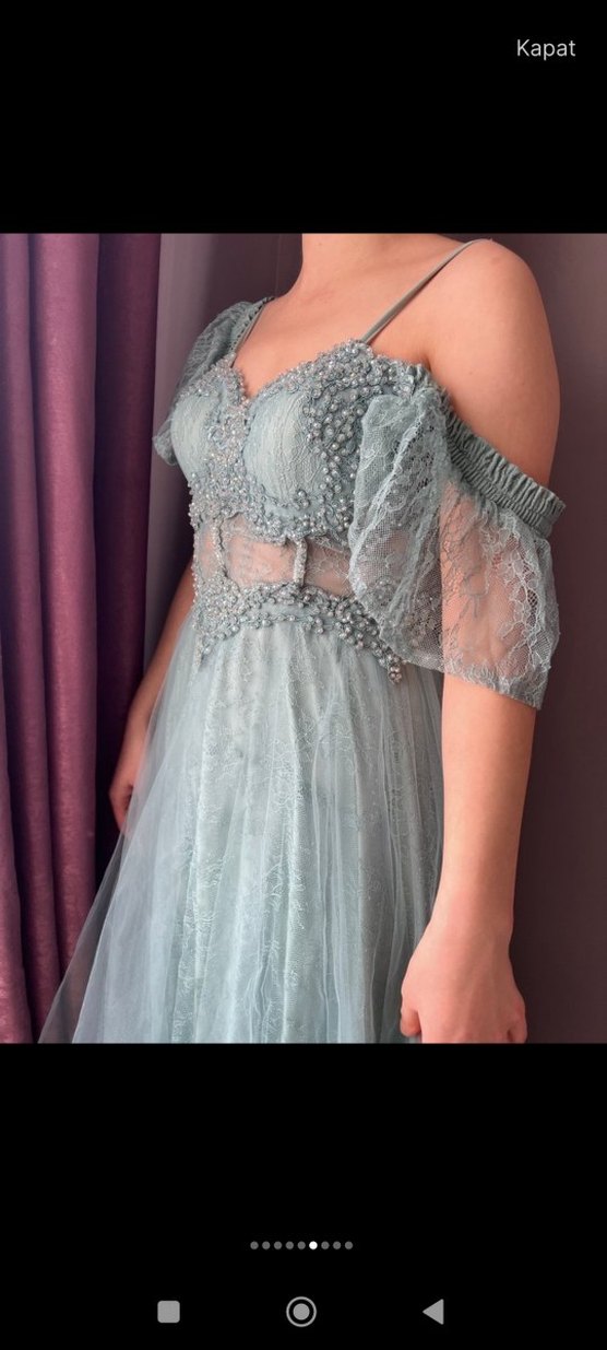 El işlemesi abiye /Özel dikim kalitesinde - Temiz kullanım - Görsel 4