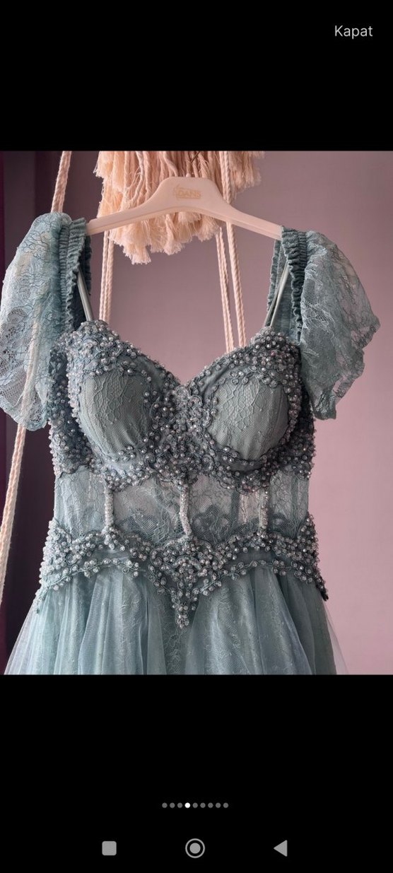 El işlemesi abiye /Özel dikim kalitesinde - Temiz kullanım - Görsel 2