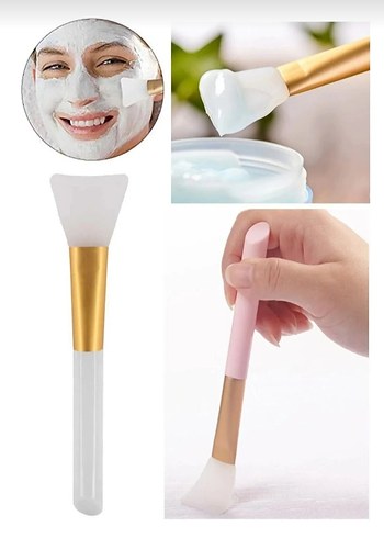 Pastel Renkli Silikon Yüz Maskesi Fırçası Spatula - Görsel 2