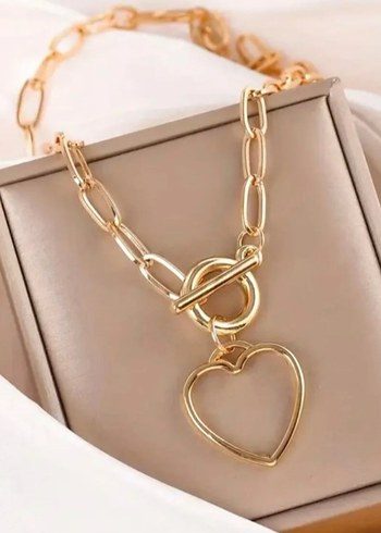 Altın Renkli Zincir Detaylı Midi Kadın Kolye - Görsel 2