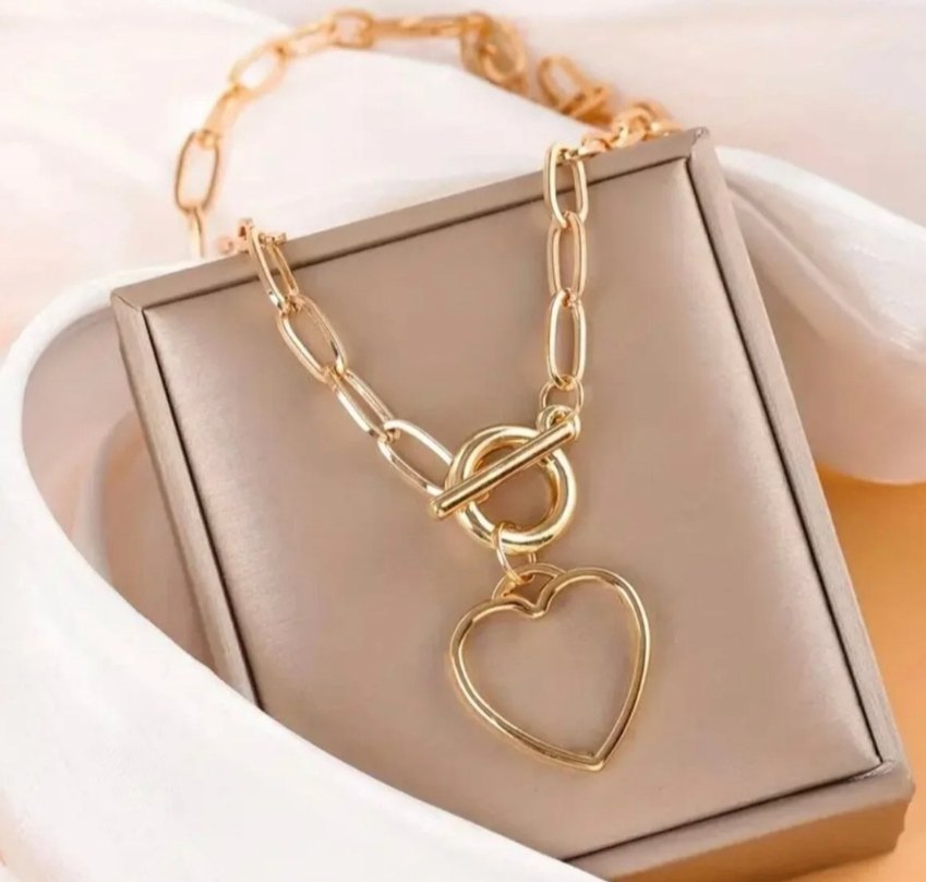 Altın Renkli Zincir Detaylı Midi Kadın Kolye - Görsel 2