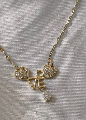 ÇELİK Altın Renkli Zincir Detaylı Kadın Kolye - Görsel 2