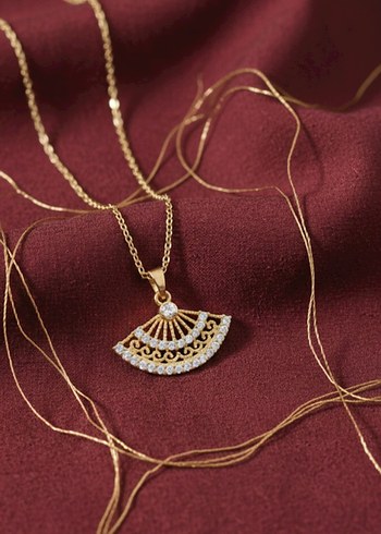 ÇELİK İşlemeli Mini Altın Zincir Kolye - Görsel 2