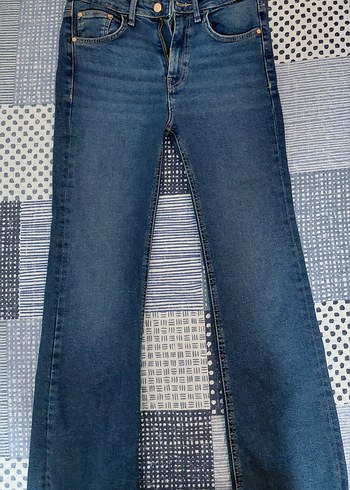 Kadın Mavi MARIA Mid-Rise, Flare Jean